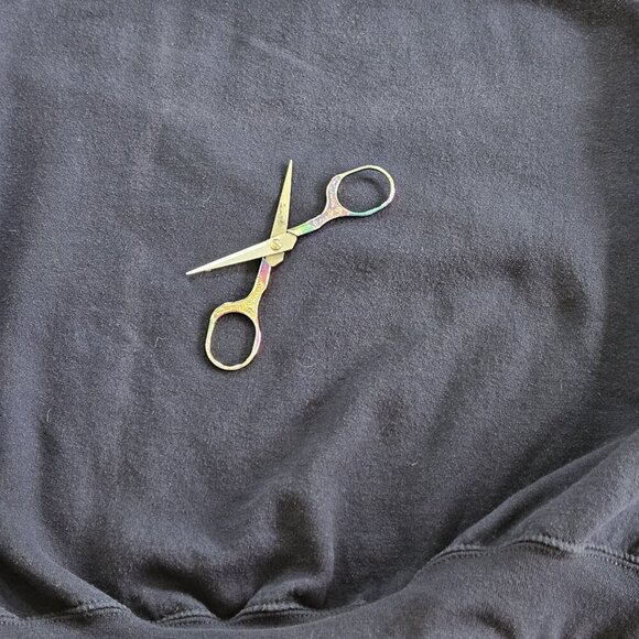 MV Sport Sweatshirt Mens L Navy Crewneck Waterway Hills Golf Course LS VTG FLAW - Picture 10 of 15